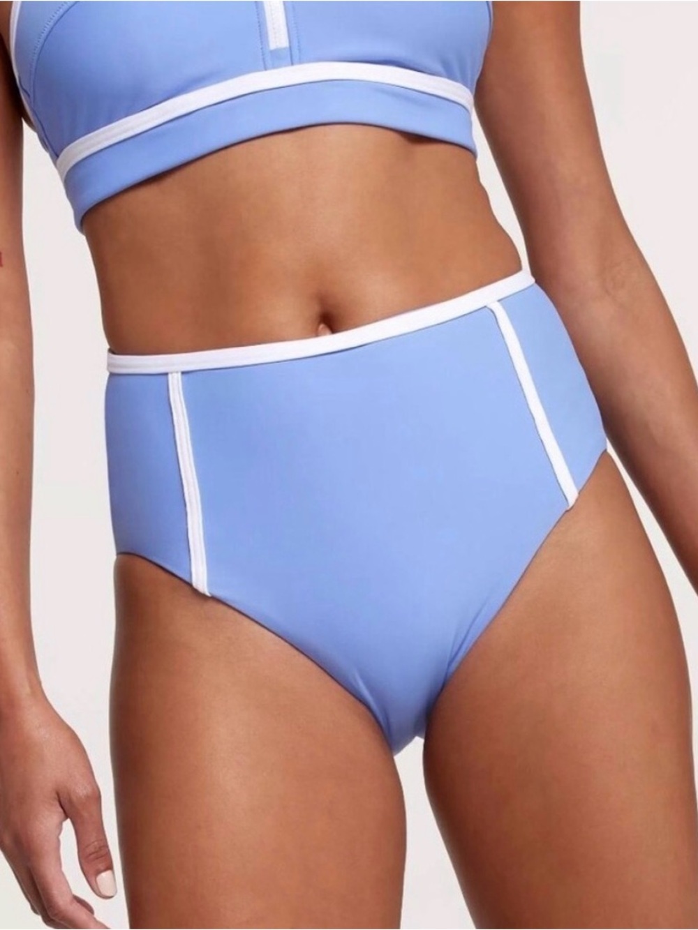 CALIA Women’s High Rise Seamed Sky Breeze Blue Bikini Bottoms Size XL